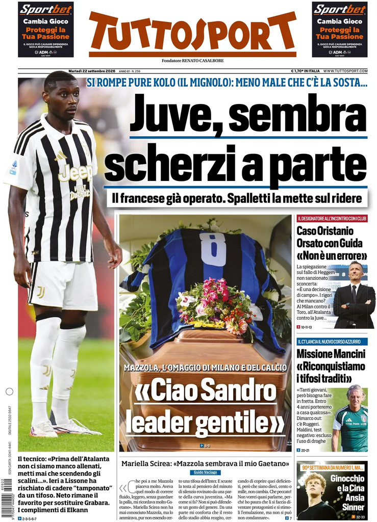 Rassegna stampa Sampdoria: prime pagine quotidiani sportivi - 22 settembre 2026 4 image 28