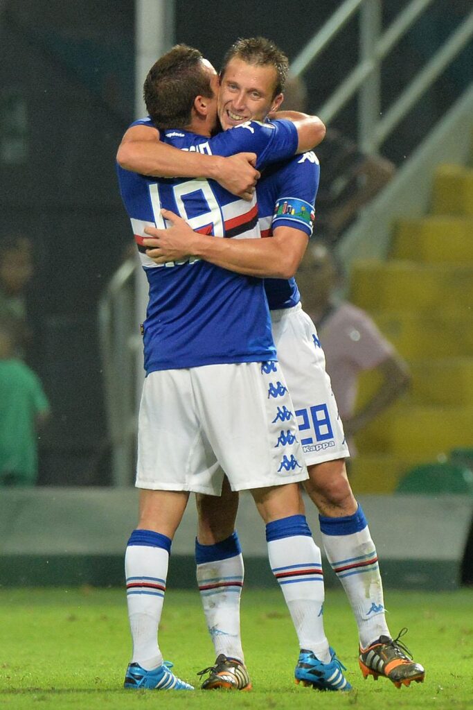 Gastaldello: «Avremmo meritato di vincere. 2014, un anno più che positivo» 1 gastaldello esulta sampdoria agosto 2014 ifa