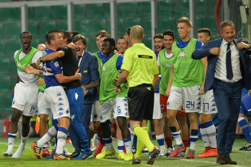Continua la striscia positiva: Sampdoria imbattuta da 9 gare 1 sampdoria esultanza agosto 2014 ifa