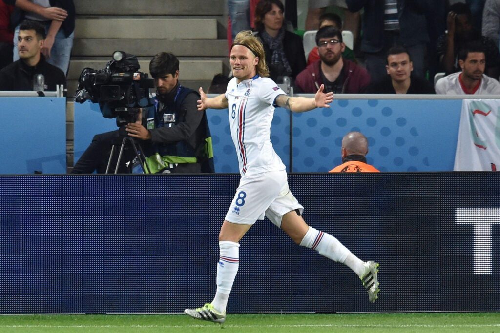 Euro2016: in gol tre ex blucerchiati, oggi la Slovacchia di Skriniar 1 bjarnason esulta islanda away europei giugno 2016 ifa