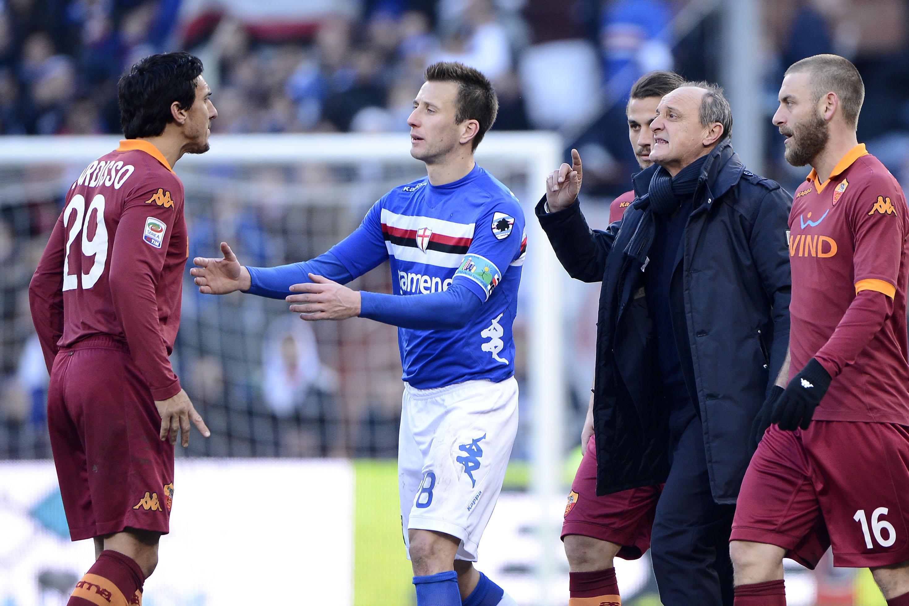 rossi burdisso sampdoria roma ifa