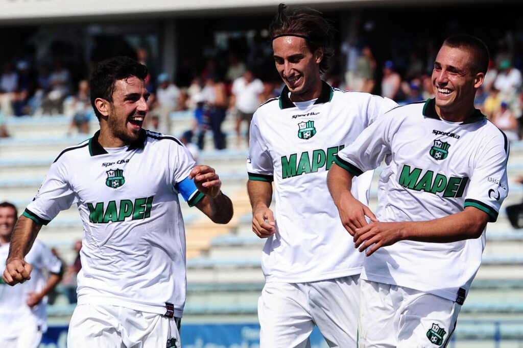 Pierini, vice Di Francesco: «Note positive nella partita di oggi» 1 sassuolo esultanza ifa