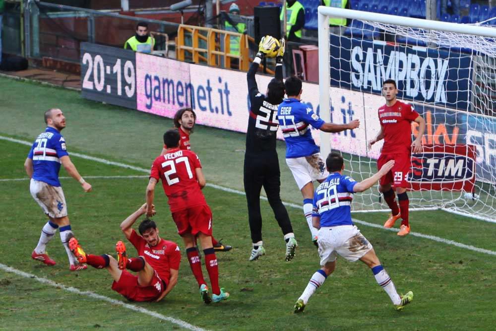 azione samp vs cagliari gerolamo calcagno