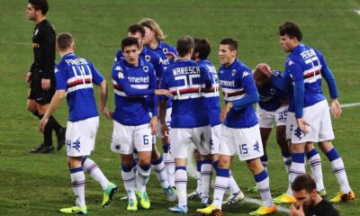esultanza collettiva samp contro hellas gerolamocalcagno