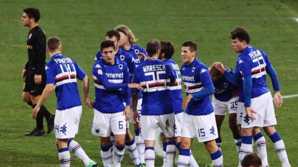 Esultanza collettiva samp contro hellas gerolamocalcagno