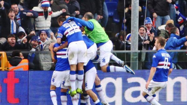 esultanza sampdoria gol contro lazio gerolamocalcagno