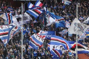 Lazio-Samp: maxischermo ai Giardini Luzzati con i Fedelissimi ’61