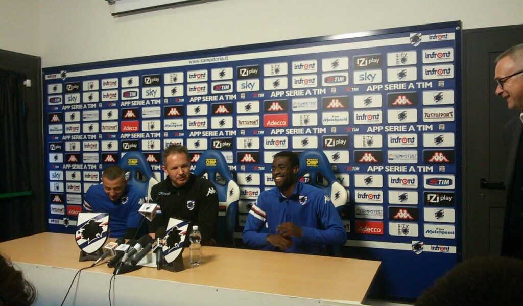 Mihajlovic in conferenza stampa: «Dipende solo da noi» 1 mihajlovic palombo obiang conferenza